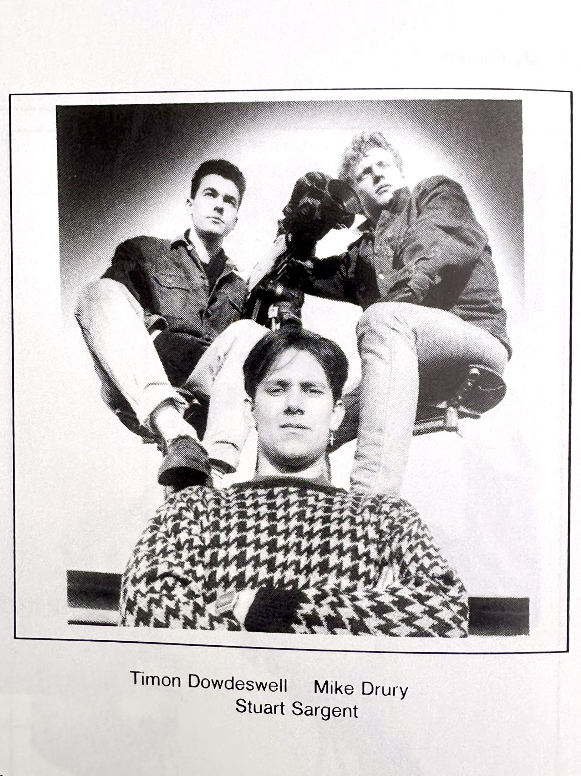 Timon Dowdeswell, Mike Drury and Stuart Sargent in 1989